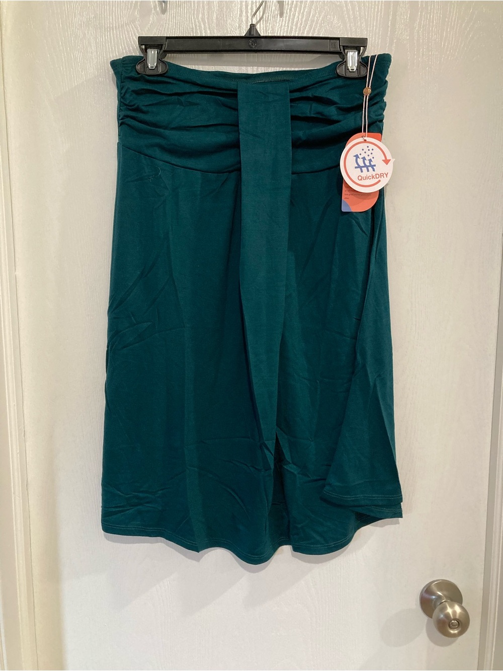 Teal Women's Swim Coverup Skirt with Waist Sash